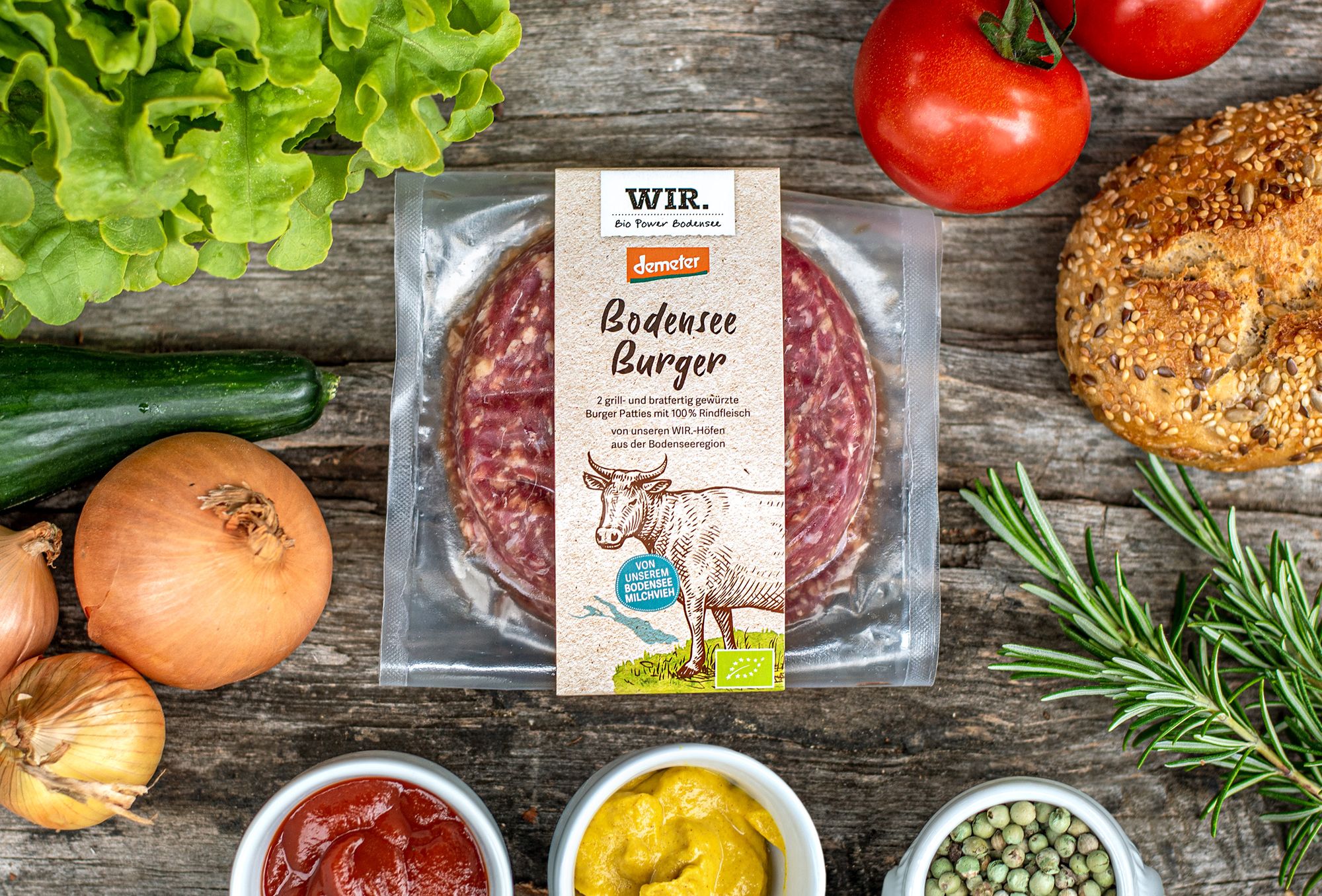 WIR. Bodensee-Burger und pures Rinder-Hack | WIR. Bio Power Bodensee